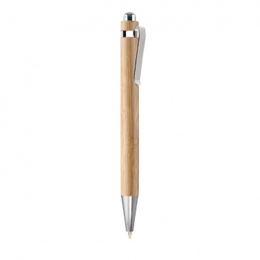 Logo trade promotional items image of: Bamboo automatic ball pen