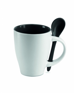 Logotrade promotional gifts photo of: Bicolour mug with spoon 250 ml