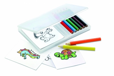 Logo trade promotional merchandise picture of: Wooden pencil colouring set