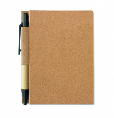 Logo trade promotional giveaways image of: Recycled notebook with pen