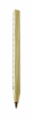 Logo trade corporate gift photo of: Wooden ruler pen