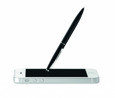 Logo trade promotional giveaways image of: Twist type pen w stylus top