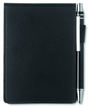 Logotrade promotional giveaway image of: A7 notepad in PU pouch w/pen