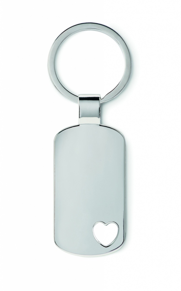 Logo trade promotional merchandise photo of: Key ring with heart detail Jūrmala