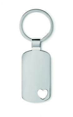Logo trade corporate gifts image of: Key ring with heart detail Jūrmala
