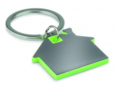 Logo trade promotional products picture of: House shape plastic key ring Rezekne
