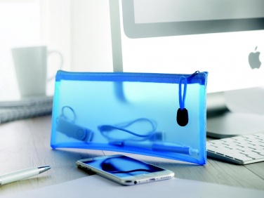 Logo trade business gifts image of: PVC pencil case