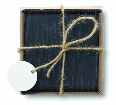 Logo trade advertising product photo of: Slate coasters with EVA bottom