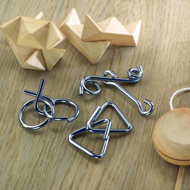 Logotrade promotional product picture of: Set of 3 metal brain teasers