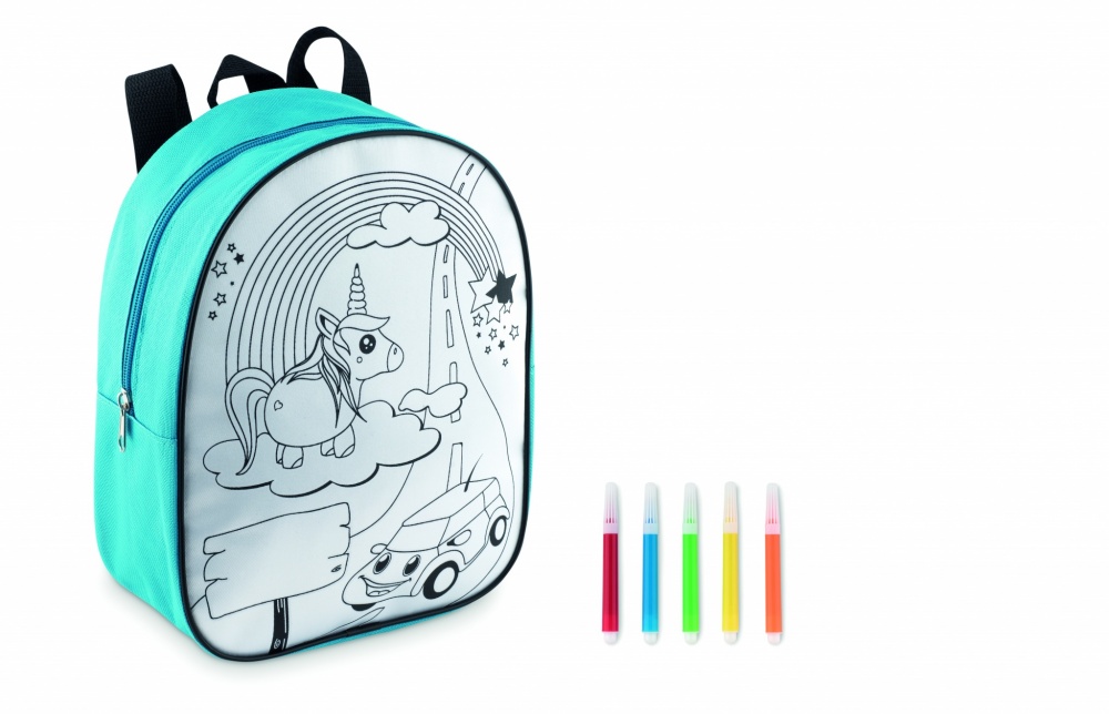 Logo trade promotional giveaways image of: Backpack with 5 markers
