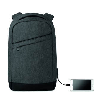 Logotrade promotional giveaway image of: 2 tone backpack incl USB plug