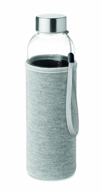 Logo trade promotional merchandise image of: Glass bottle in pouch 500ml