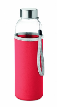 Logotrade promotional merchandise picture of: Glass bottle in pouch 500ml