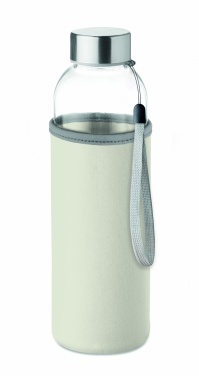 Logotrade advertising product picture of: Glass bottle in pouch 500ml