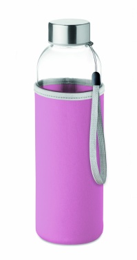 Logotrade promotional item image of: Glass bottle in pouch 500ml