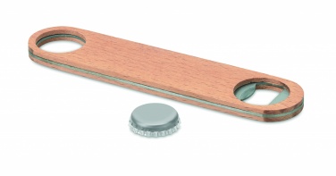 Logo trade promotional giveaways image of: Wooden bottle opener