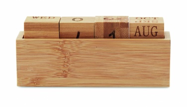 Logo trade promotional merchandise image of: Bamboo calendar