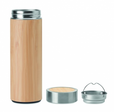 Logotrade promotional gift image of: Double wall bamboo flask 400ml