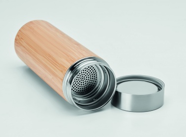 Logotrade advertising product picture of: Double wall bamboo flask 400ml