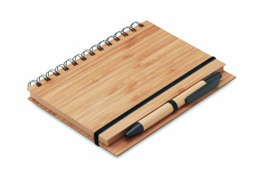 Logotrade promotional giveaway image of: Bamboo notebook with pen lined BAMBLOC