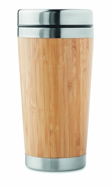 Logotrade promotional merchandise image of: Double wall bamboo flask 430ml