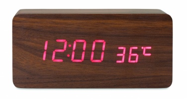 Logo trade corporate gifts image of: LED clock/5W wireless charger