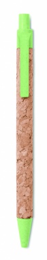 Logo trade promotional products image of: Cork/ Wheat Straw/ABS ball pen