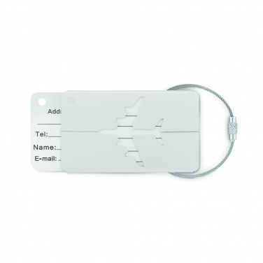 Logo trade business gifts image of: Aluminium luggage tag