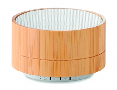 Logo trade promotional giveaway photo of: 3W Bamboo wireless speaker