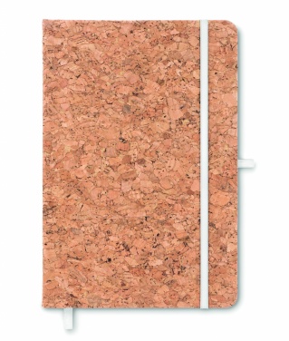 Logo trade promotional merchandise picture of: A5 cork notebook 96 lined