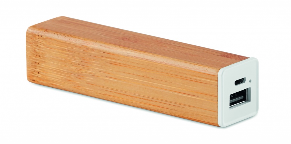 Logotrade advertising product picture of: Power bank bamboo 2200 mAh POWERBAM