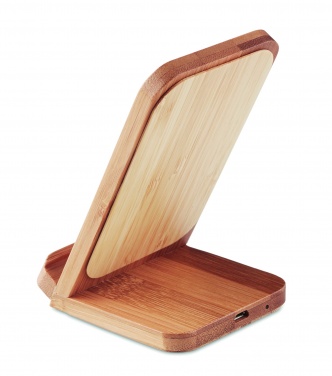 Logotrade business gifts photo of: Bamboo wireless charge stand 5W WIRESTAND