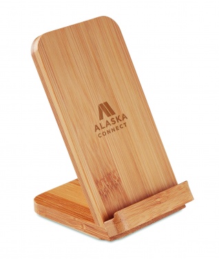 Logo trade promotional items picture of: Bamboo wireless charge stand 5W WIRESTAND