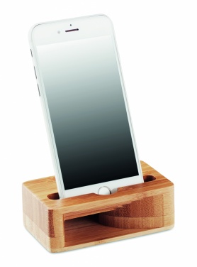 Logotrade promotional gifts photo of: Bamboo phone stand-amplifier CARACOL
