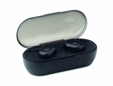 Logo trade advertising products picture of: TWS earbuds with charging box