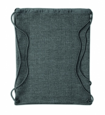 Logo trade business gift photo of: 1200D heathered drawstring bag