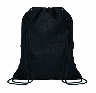 Logo trade business gift photo of: 1200D heathered drawstring bag