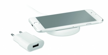 Logo trade promotional giveaways image of: Wireless charger travel set