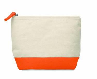 Logo trade promotional items image of: Bicolour cotton cosmetic bag
