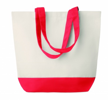 Logo trade corporate gifts image of: Canvas beach bag 280gr/m2