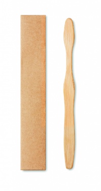 Logotrade promotional gift picture of: Bamboo toothbrush in Kraft box