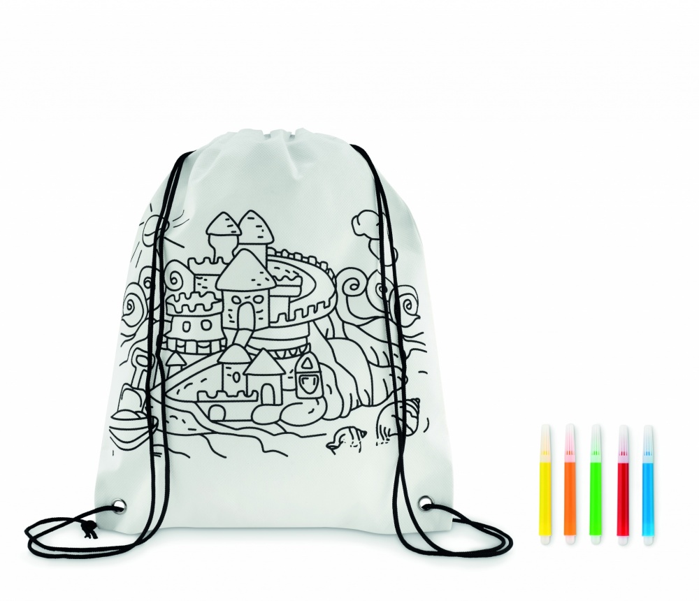 Logotrade promotional item image of: Non woven kids bag with pens