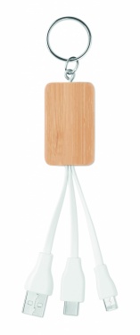 Logotrade corporate gift picture of: Bamboo 3-in-1 cable