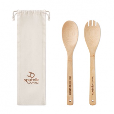 Logotrade advertising product image of: Set bamboo utensils salad