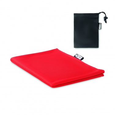Logo trade corporate gifts image of: RPET sports towel and pouch