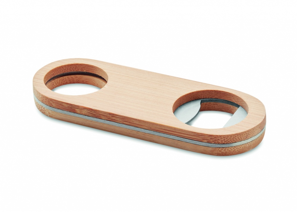 Logotrade advertising products photo of: Oval Bamboo bottle opener VALBAMPER