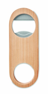 Logo trade corporate gift photo of: Oval Bamboo bottle opener VALBAMPER