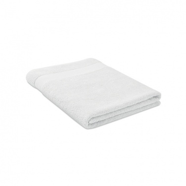 Logo trade promotional giveaways image of: Towel organic cotton 180x100cm