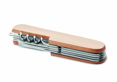 Logo trade corporate gifts image of: Multi tool pocket knife bamboo