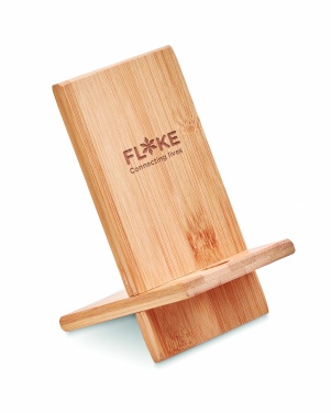 Logo trade promotional items image of: Bamboo phone stand/ holder WHIPPY